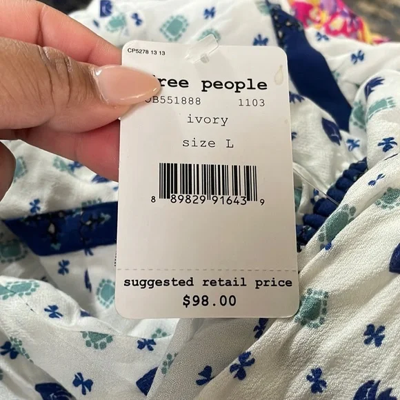 NWT Free People “Where We Roam” Bohemian Floral Bolero Top - Picture 7 of 10